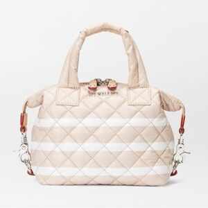 Mz Wallace Sutton Micro Crossbody In Striped Mushroom